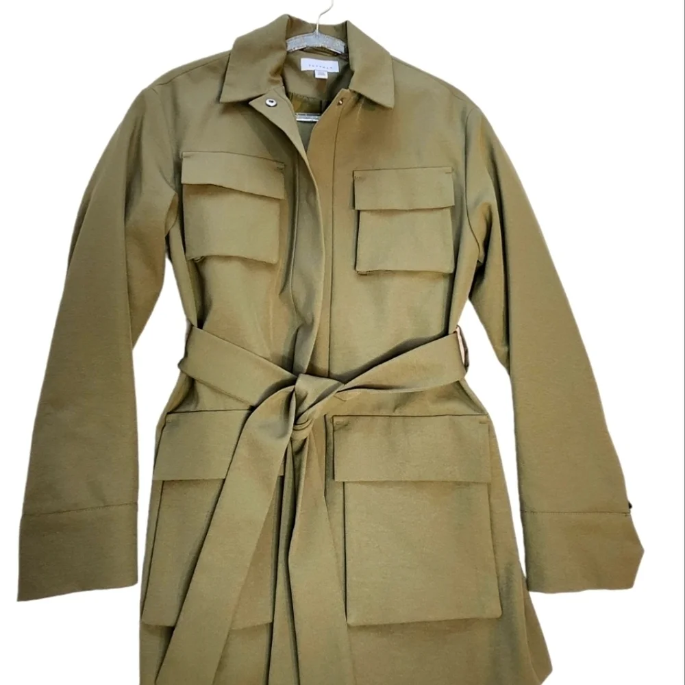 Topshop utility blazer in khaki olive size 2 - Picture 5 of 7